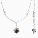 Coco and White Diamond Asymmetrical Snowflake Necklace Coco Diamonds