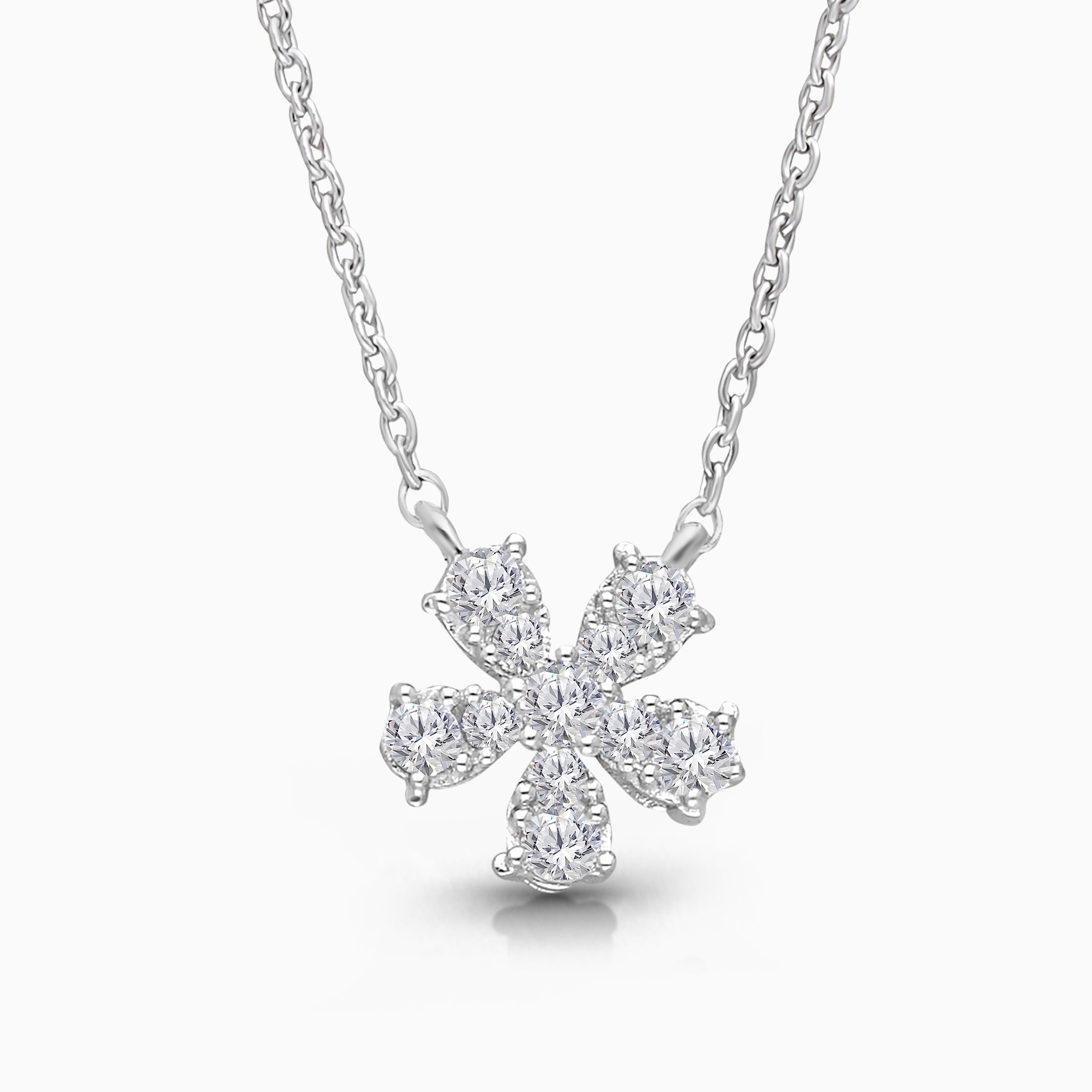 Diamond Flower Pendant