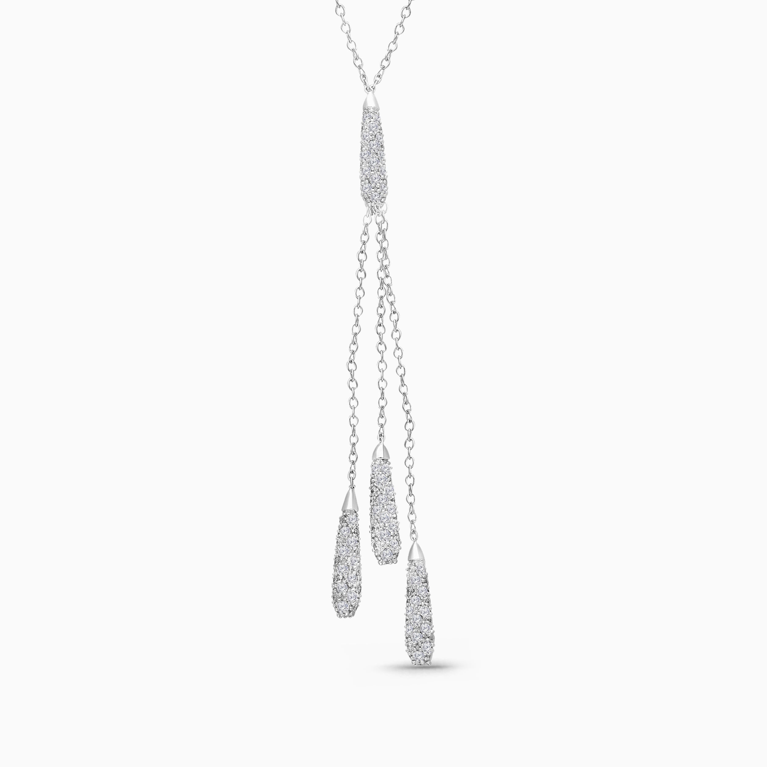 White Diamond Trio Dangle Lariat White Diamond
