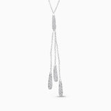 White Diamond Trio Dangle Lariat White Diamond