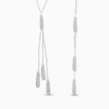 White Diamond Trio Dangle Lariat White Diamond