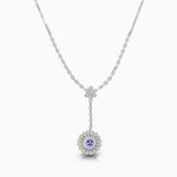 Floral Tanzanite Tennis Necklace Tanzanite