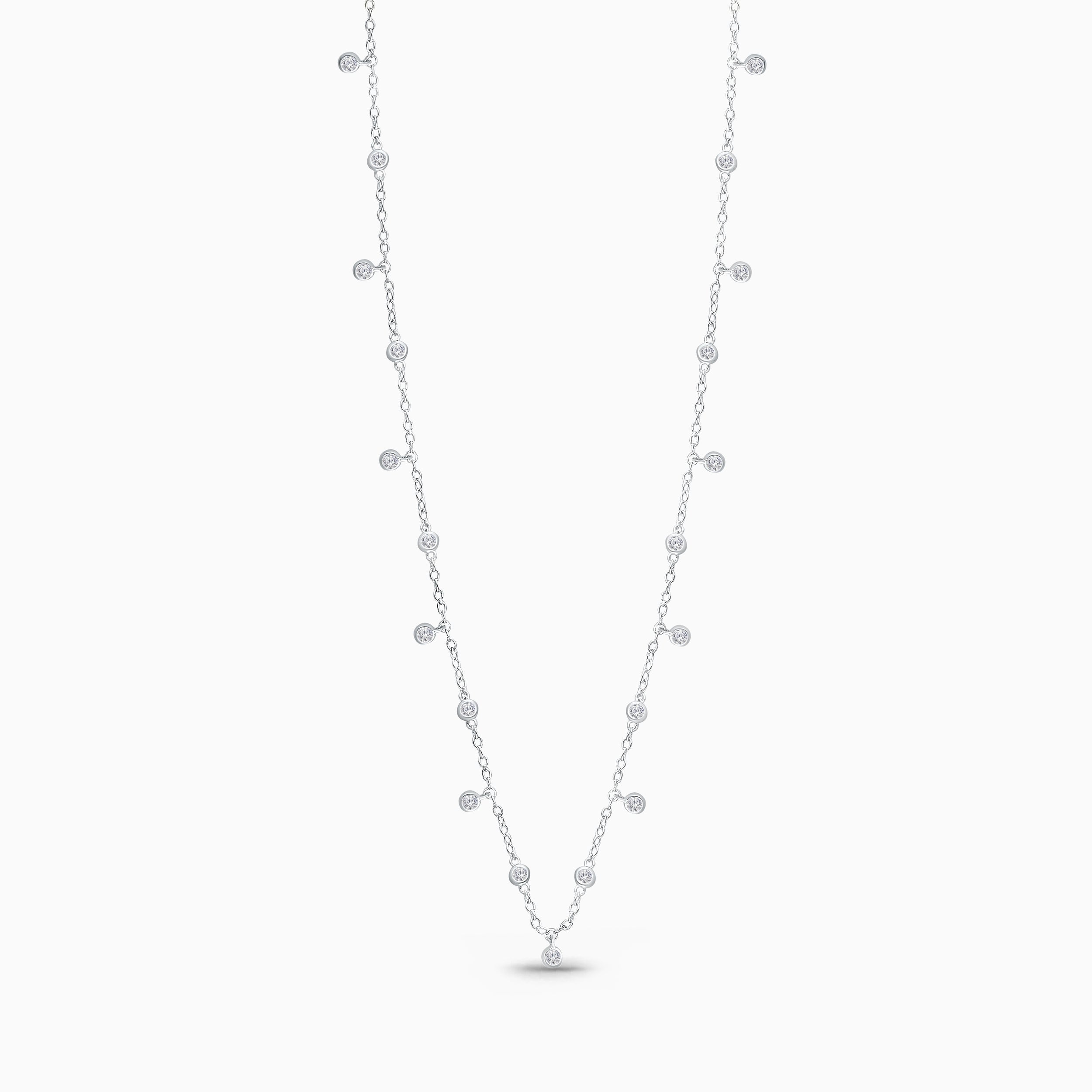 Bubble Diamond Tennis Necklace