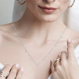 Bubble Diamond Tennis Necklace