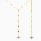Marquise Diamond and Emerald Lariat