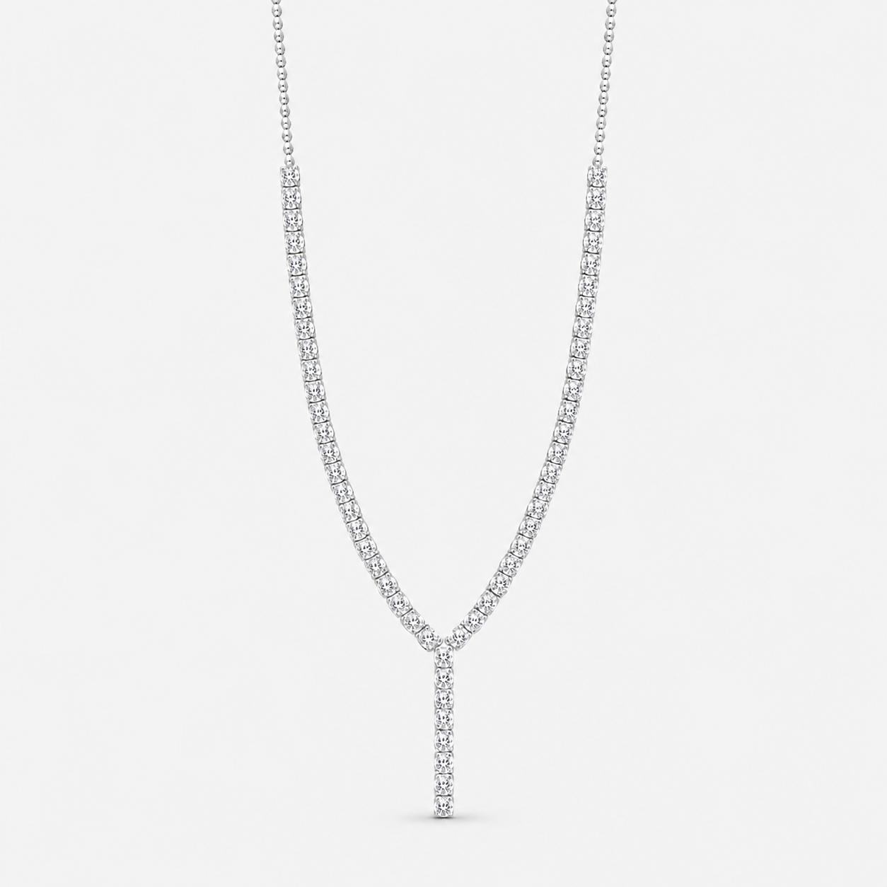 Diamond Tennis Lariat White Diamond