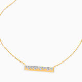 Bubble White Diamond Bar Necklace