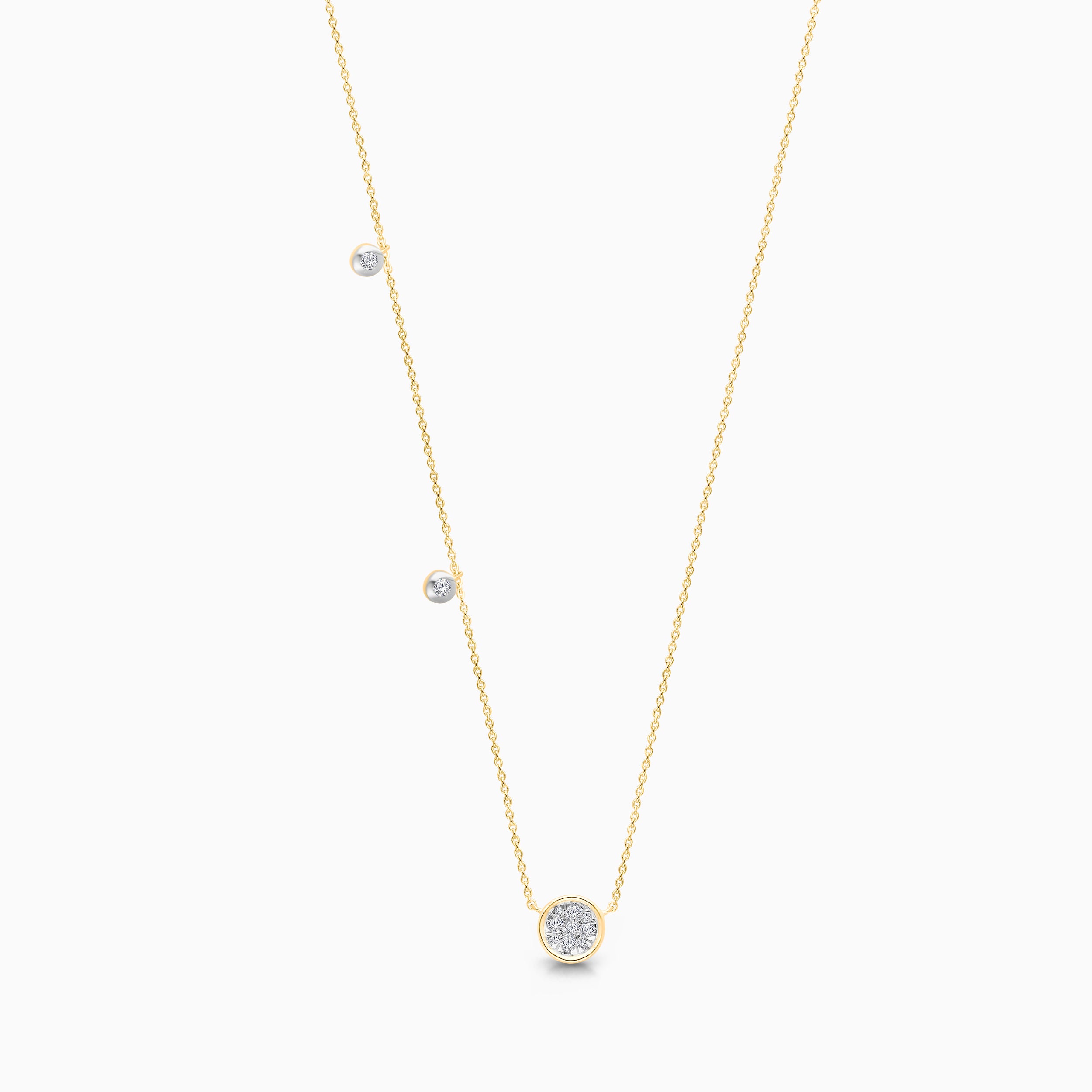 Asymmetrical Diamond Station Necklace