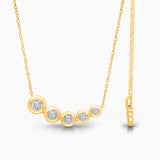 Graduating Bubble Diamond Necklace