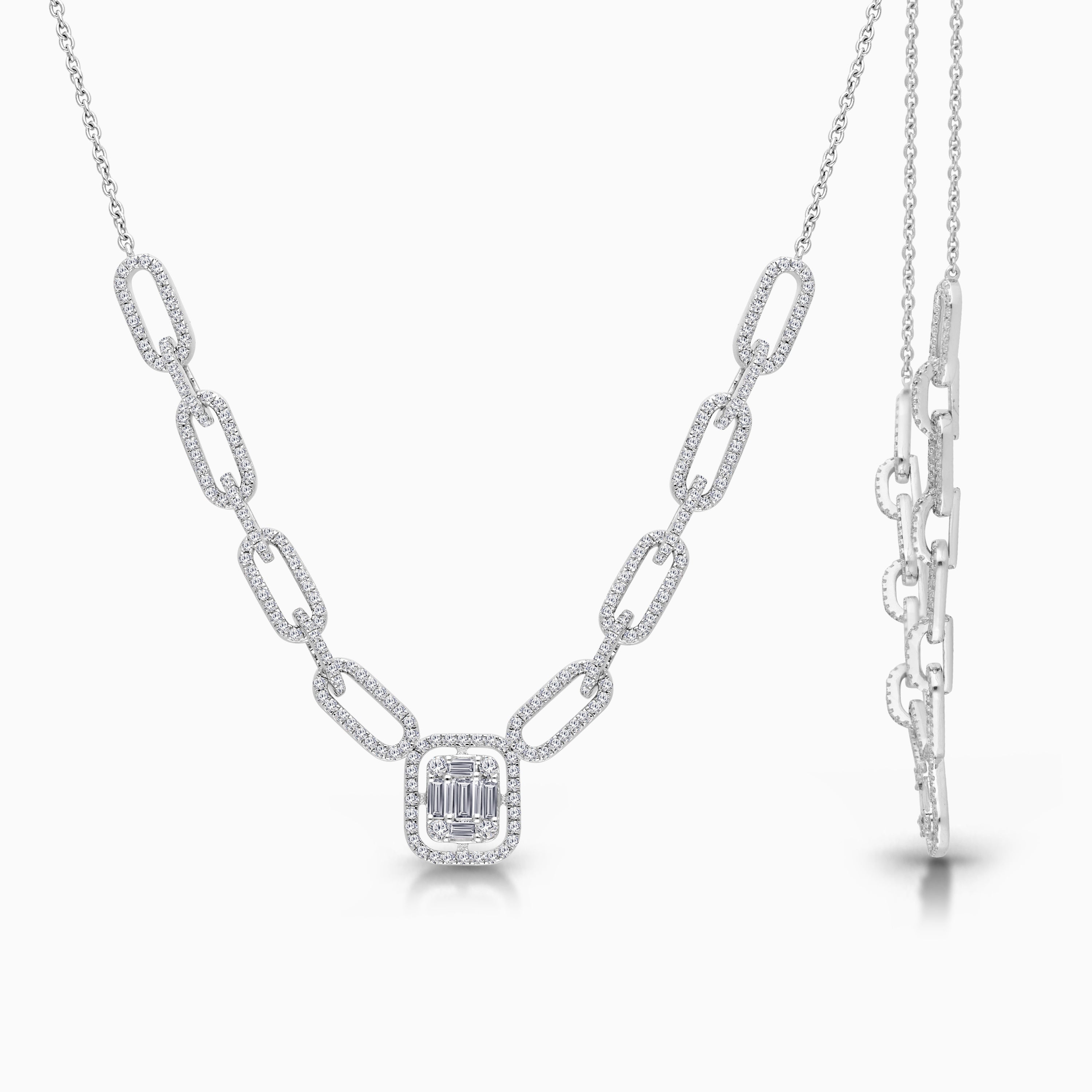 Legendary Diamond Open Link Necklace