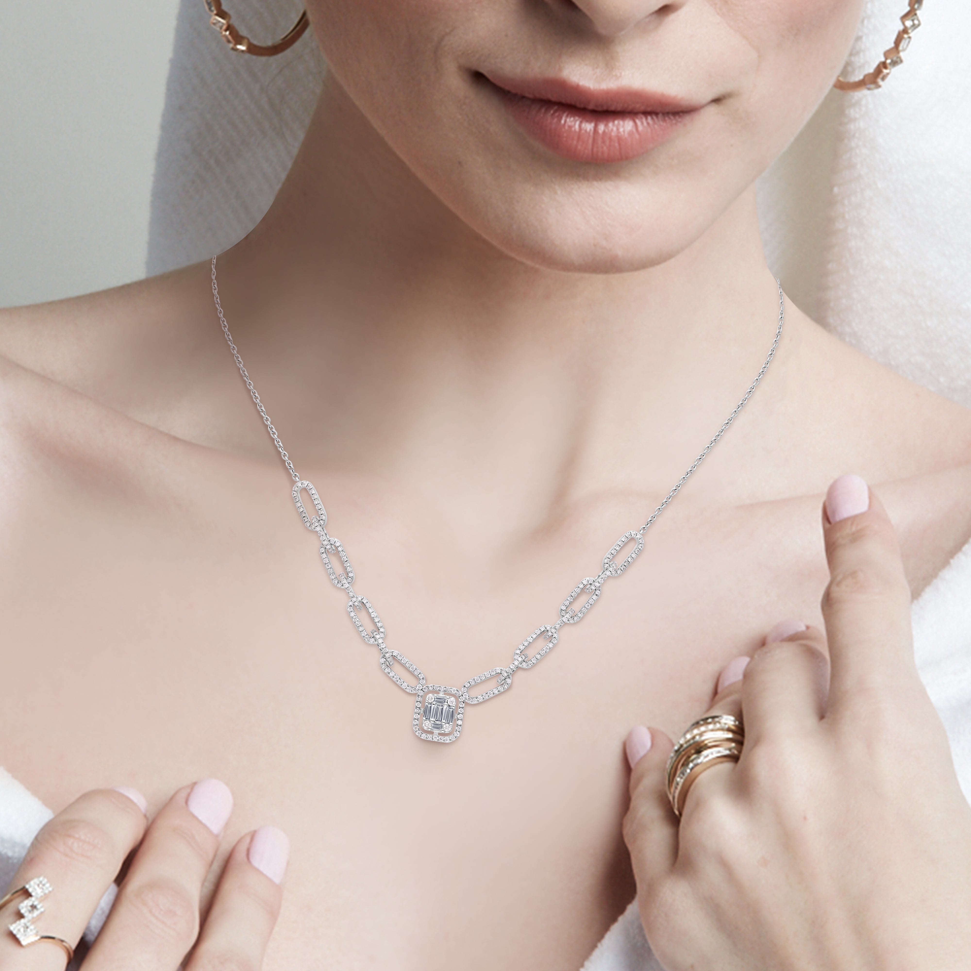 Legendary Diamond Open Link Necklace
