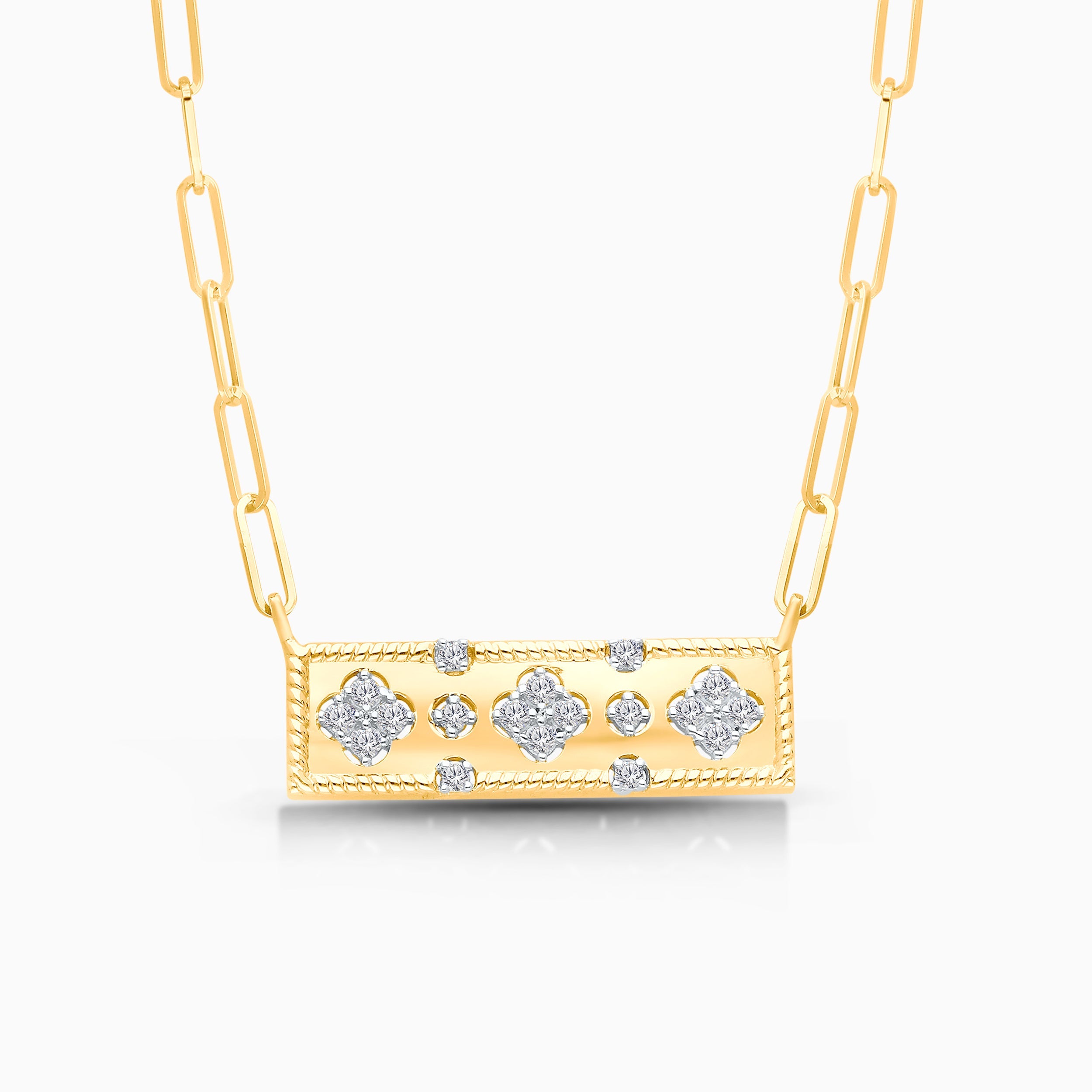 Yellow Gold Diamond Bold Gold Necklace
