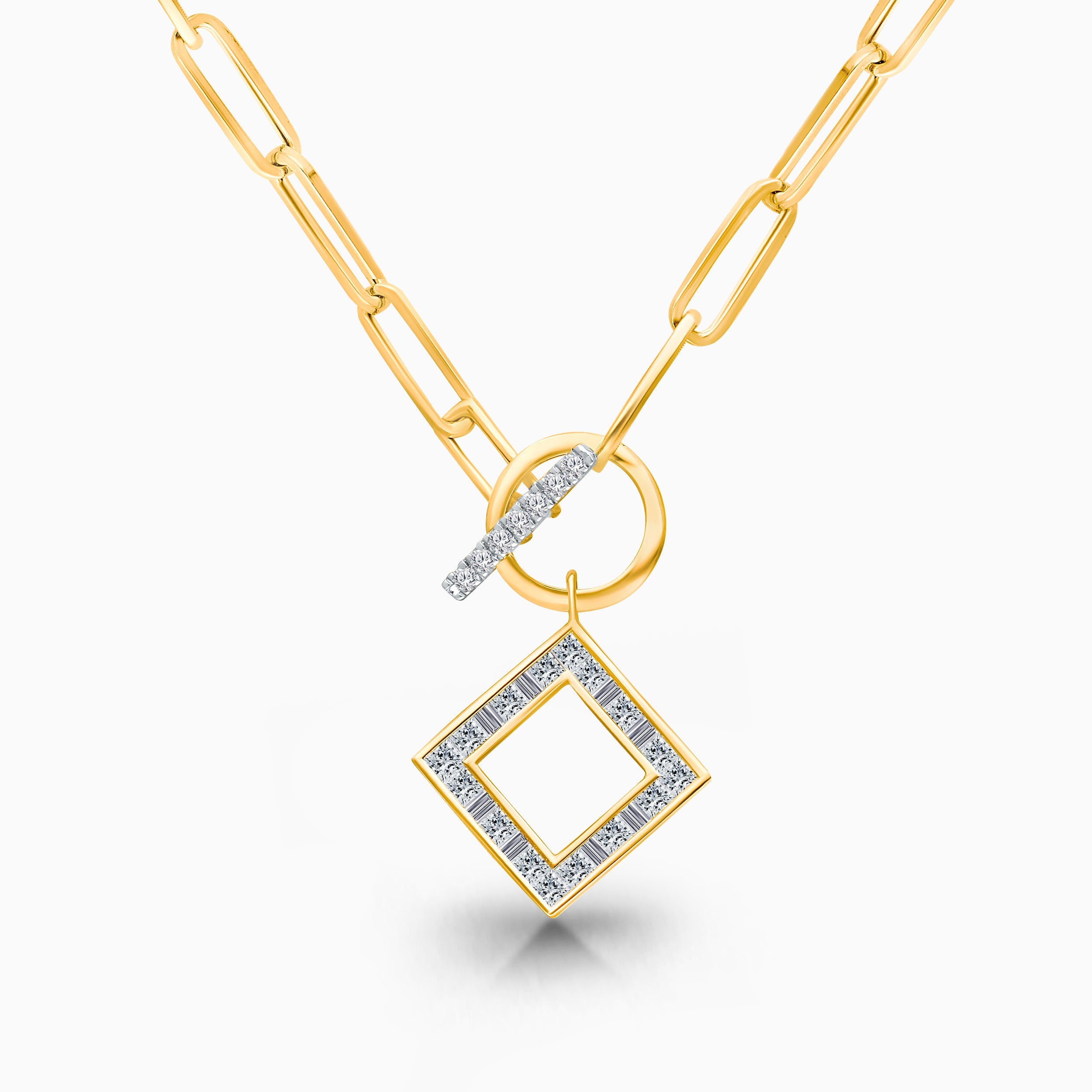 Bold Legendary Diamond Toggle Necklace