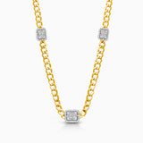 Diamond Shield Chain Necklace
