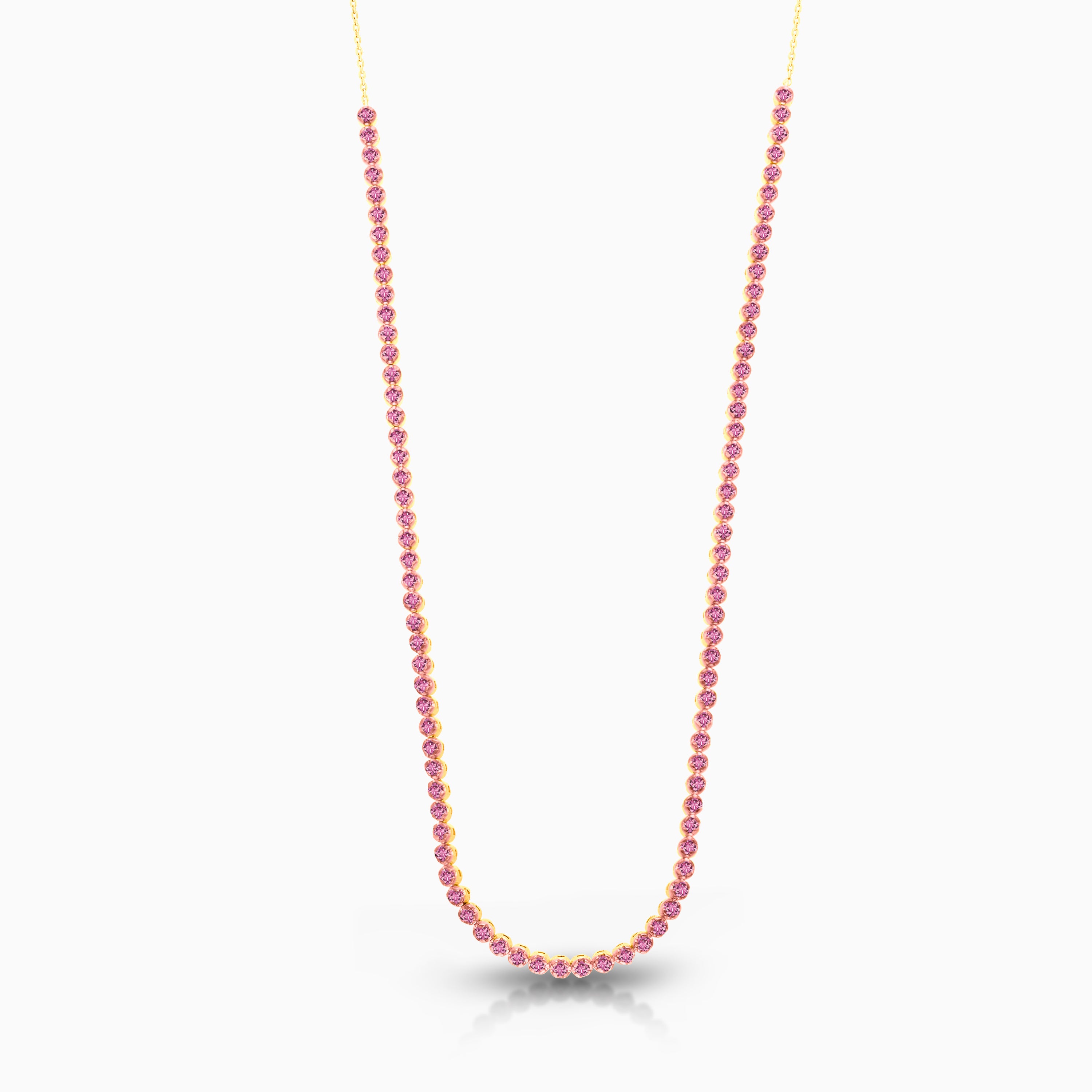 Pink Sapphire Tennis Choker