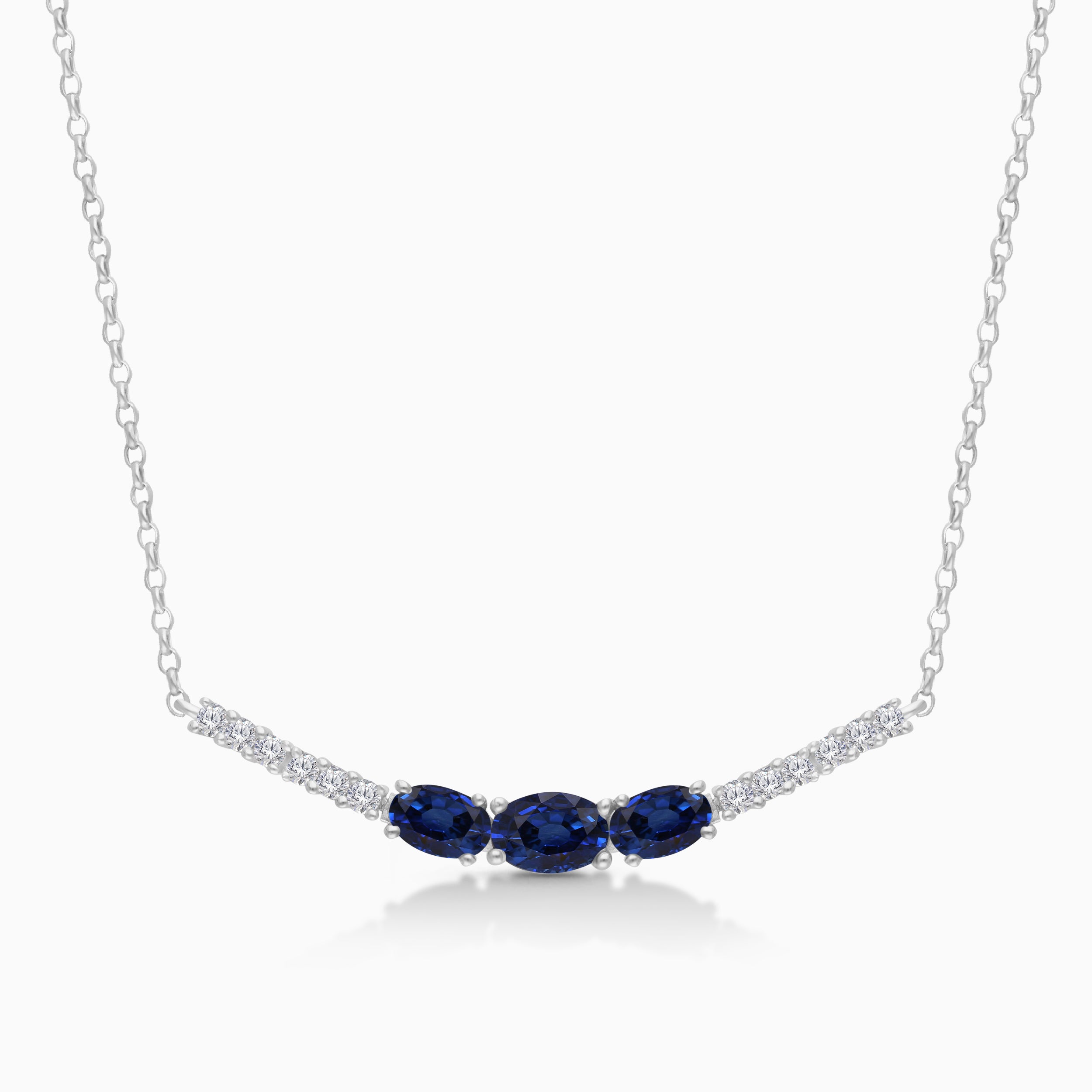 Feeling Bleu Sapphire & Diamond Necklace