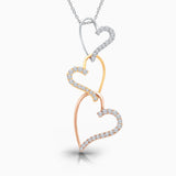 Three Tone Heart Pendant