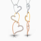 Three Tone Heart Pendant