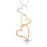 Tri-Tone Gold Diamond Eternal Heart Pendant ETERNAL