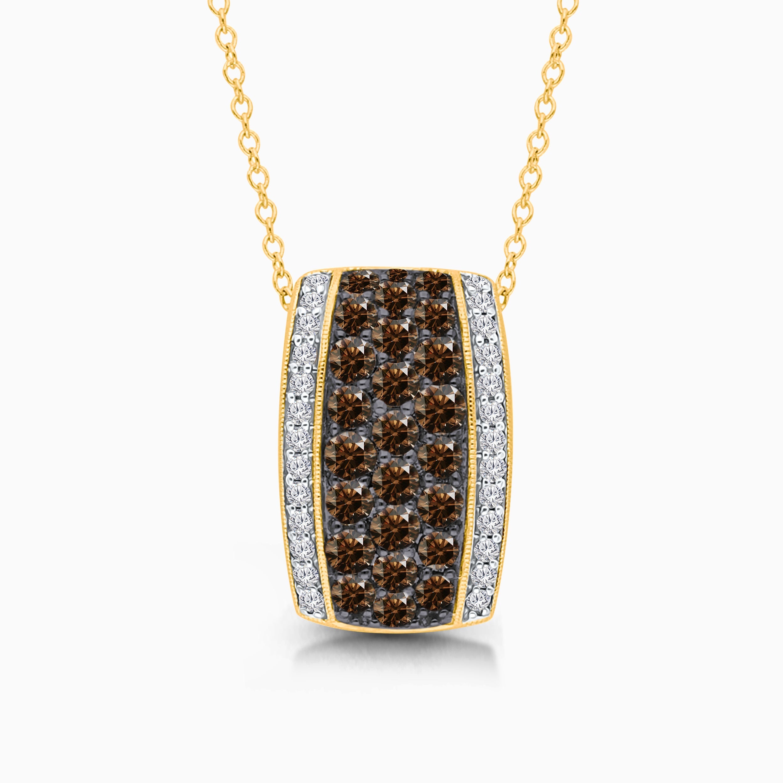 Bold Coco & White Diamond Pendant