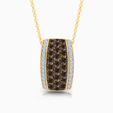 Bold Coco & White Diamond Pendant