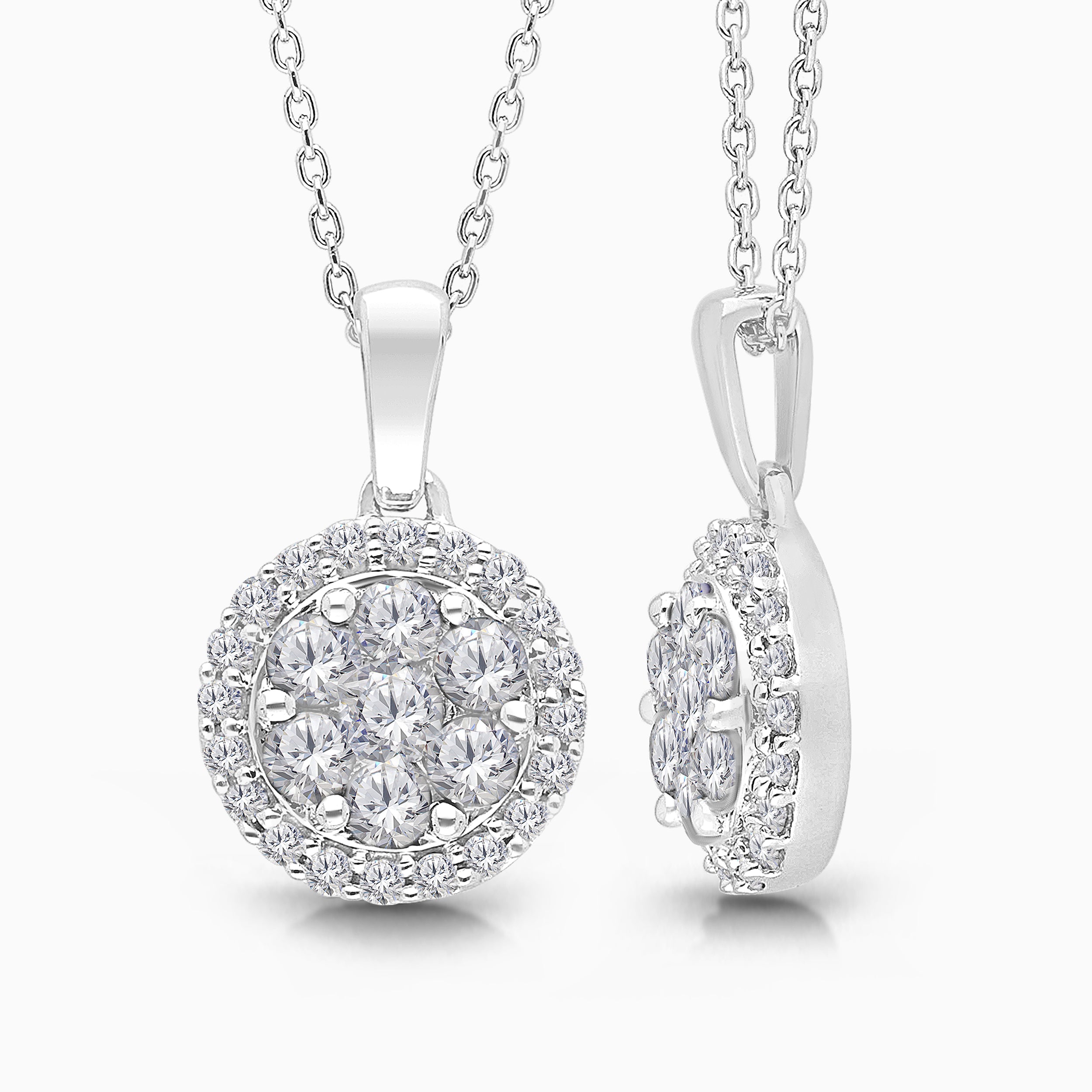 Cluster Diamond Necklace
