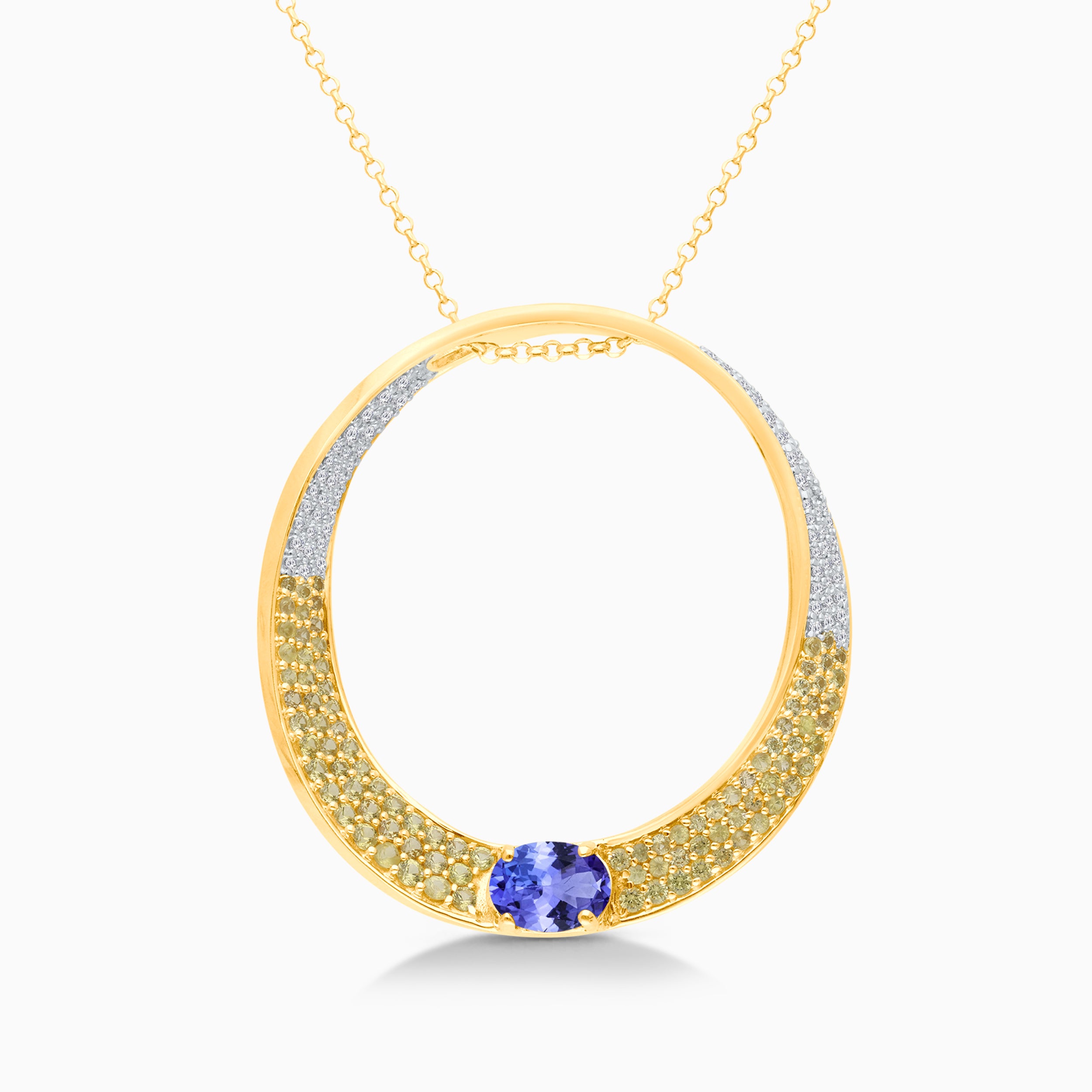 Over the Moon Tanzanite & Diamond Necklace