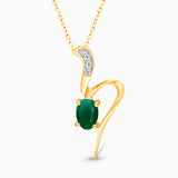 Emerald Serpent Pendant