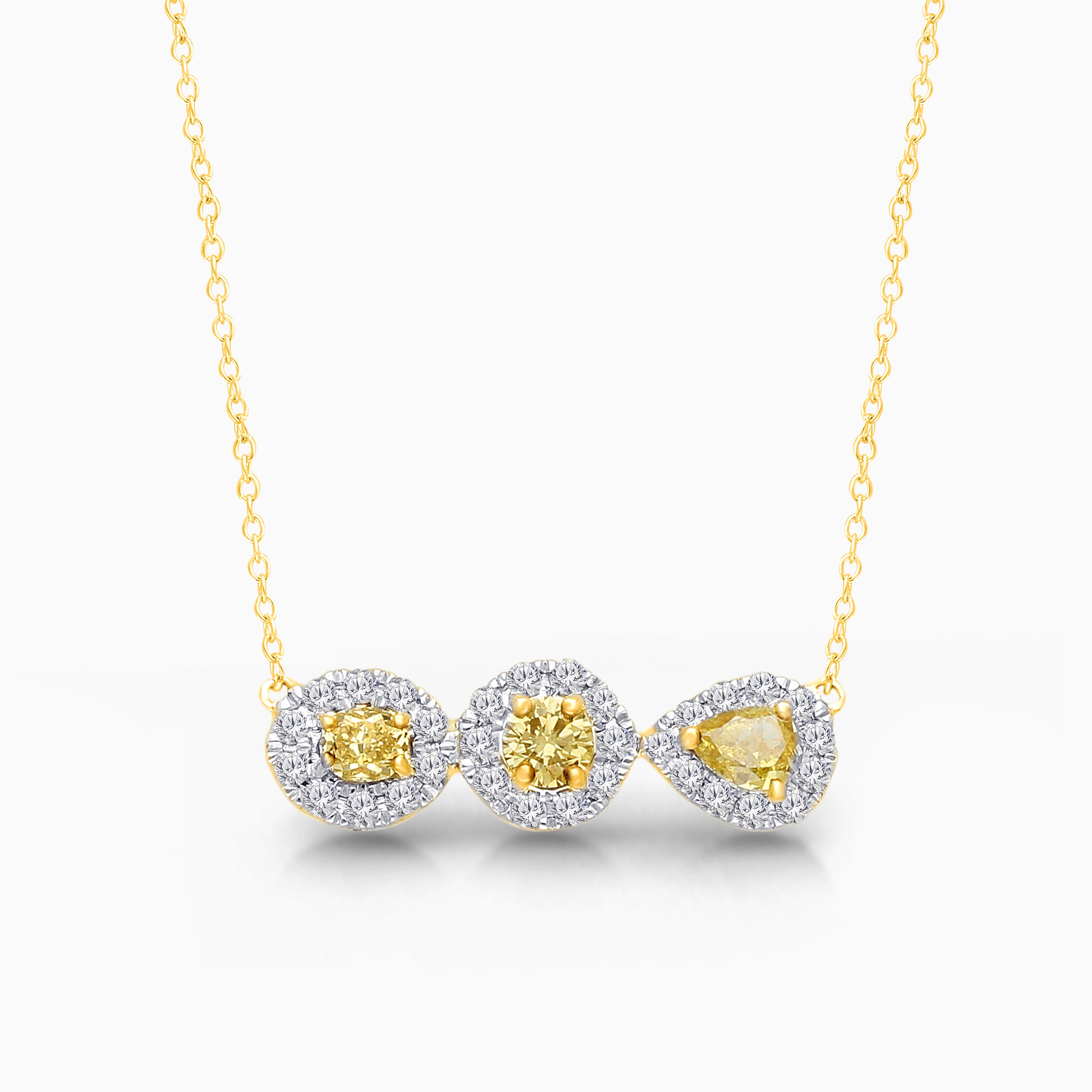 Trio of Diamonds Necklace