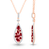 Rose Gold Ruby & Diamond INFINITE Pendant