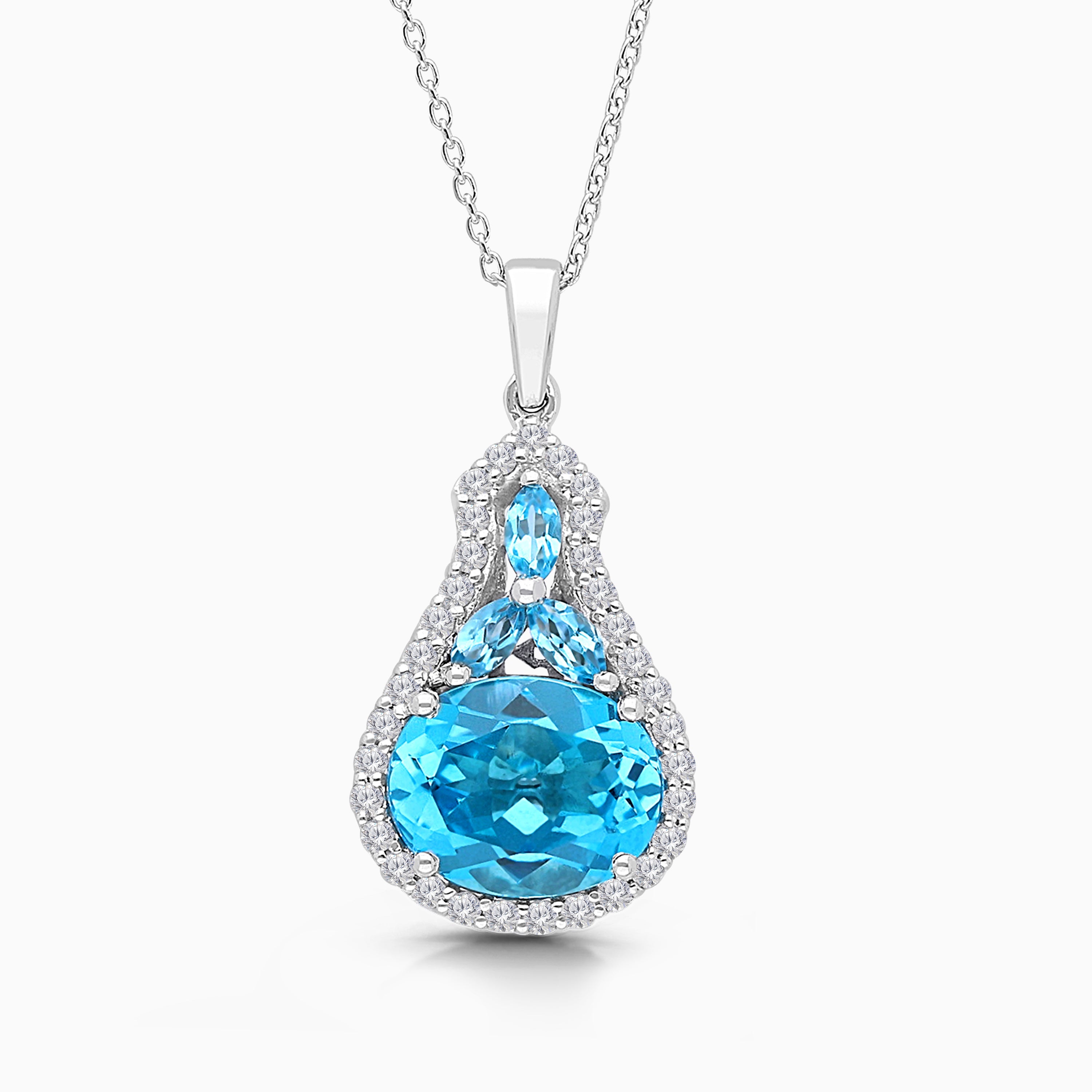Oasis Blue Topaz Necklace