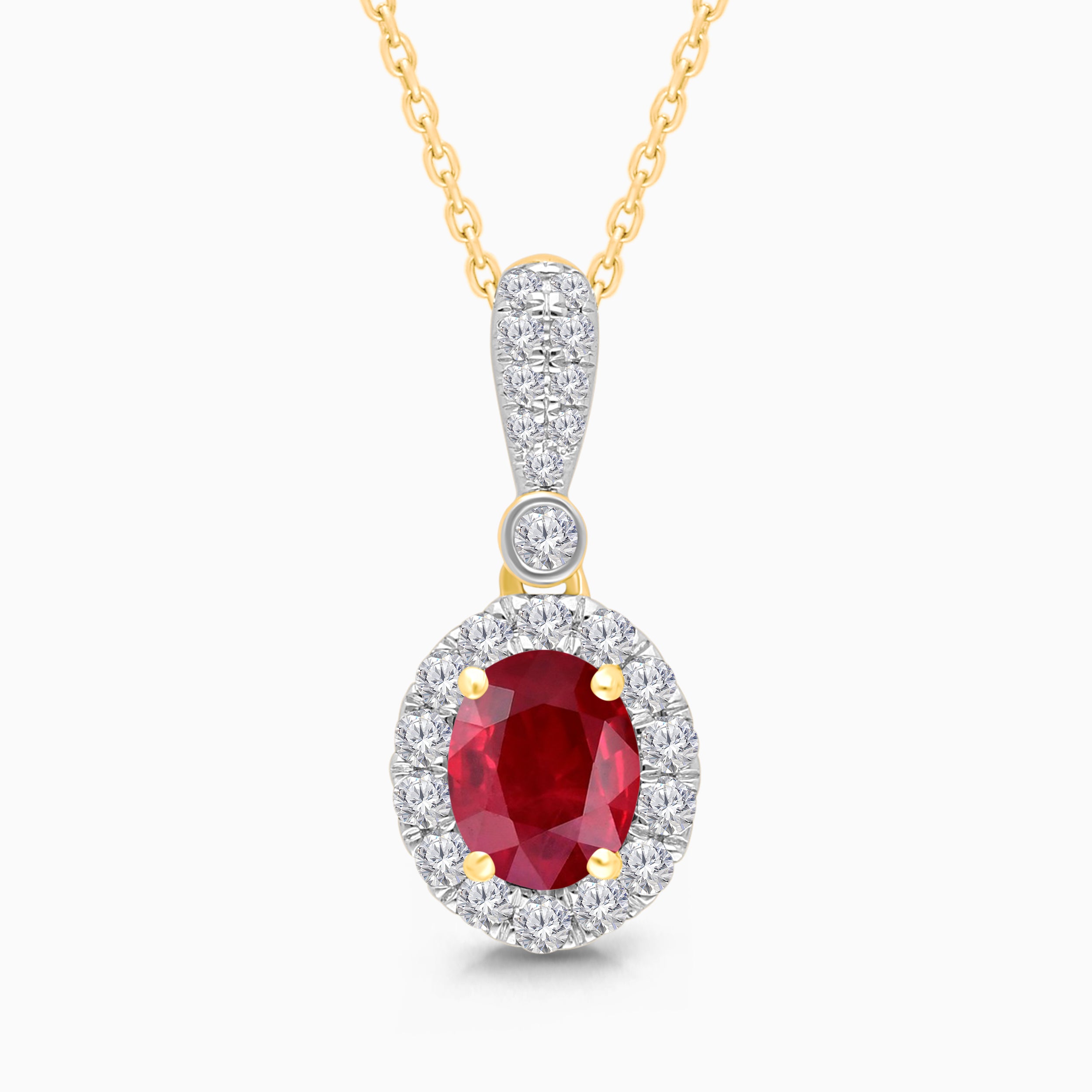 Bold Diamond & Ruby Pendant