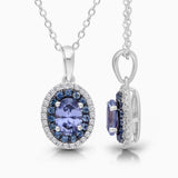 Looking Glass Sapphire & Diamond Pendant Blue Sapphire