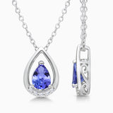 Portrait Tanzanite & Diamond Pear Necklace