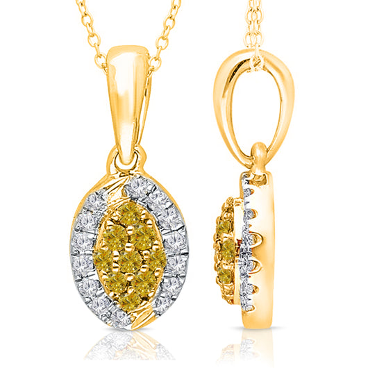 Kallati Eternal Yellow Gold Yellow Diamond Pendant ETERNAL