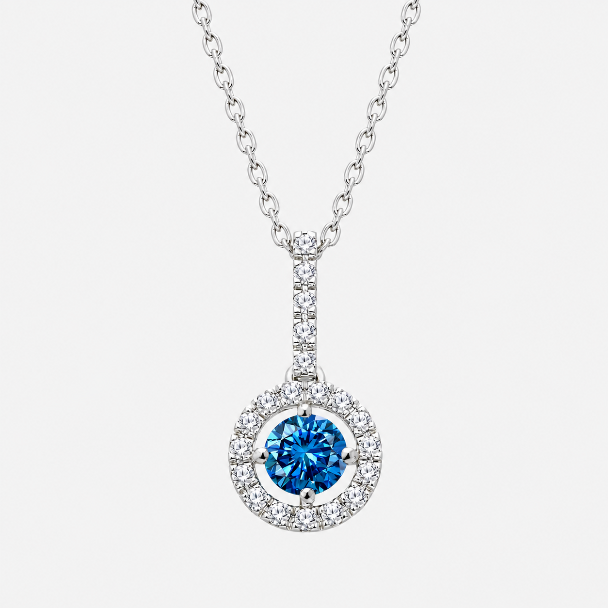Ring of Diamonds Blue Diamond Necklace blue diamond