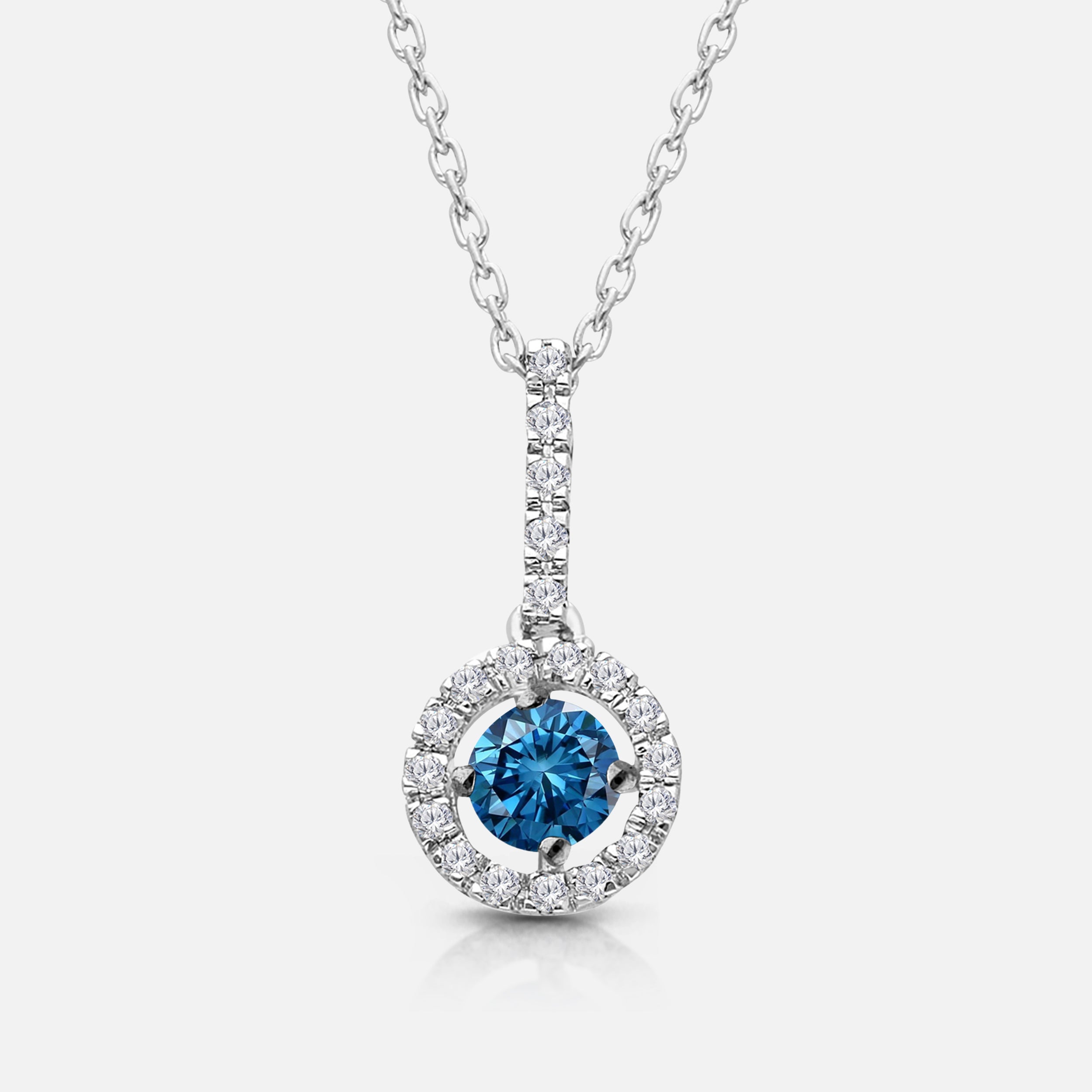 Ring of Diamonds Blue Diamond Necklace blue diamond