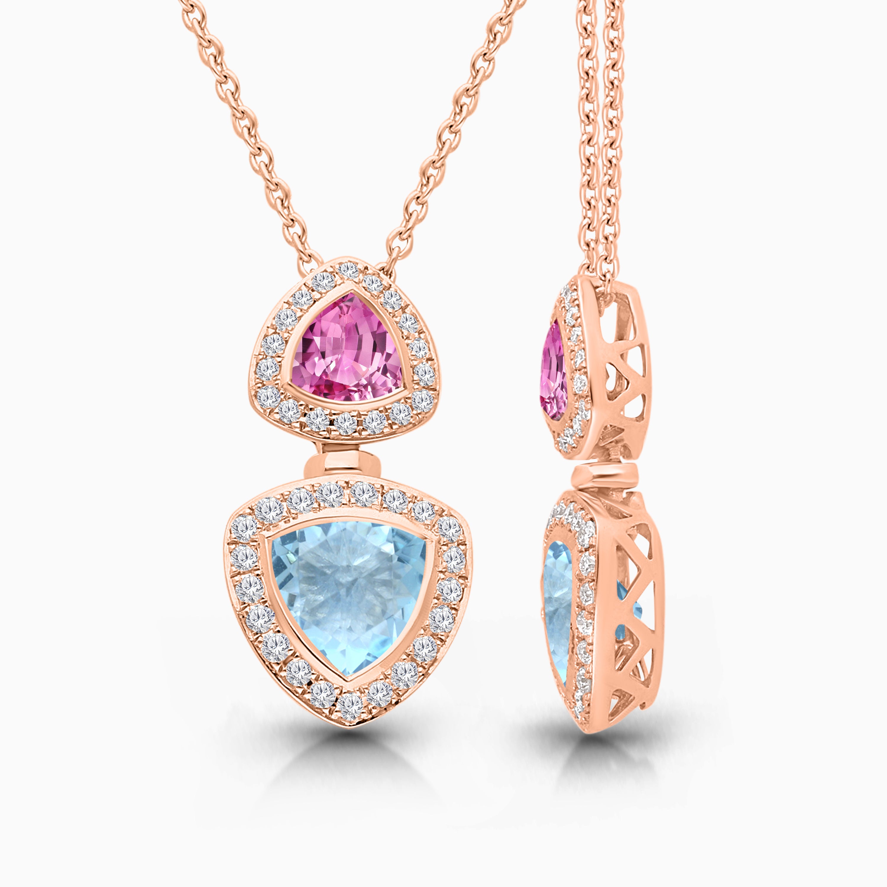 Mermaid Trillion Drop Necklace