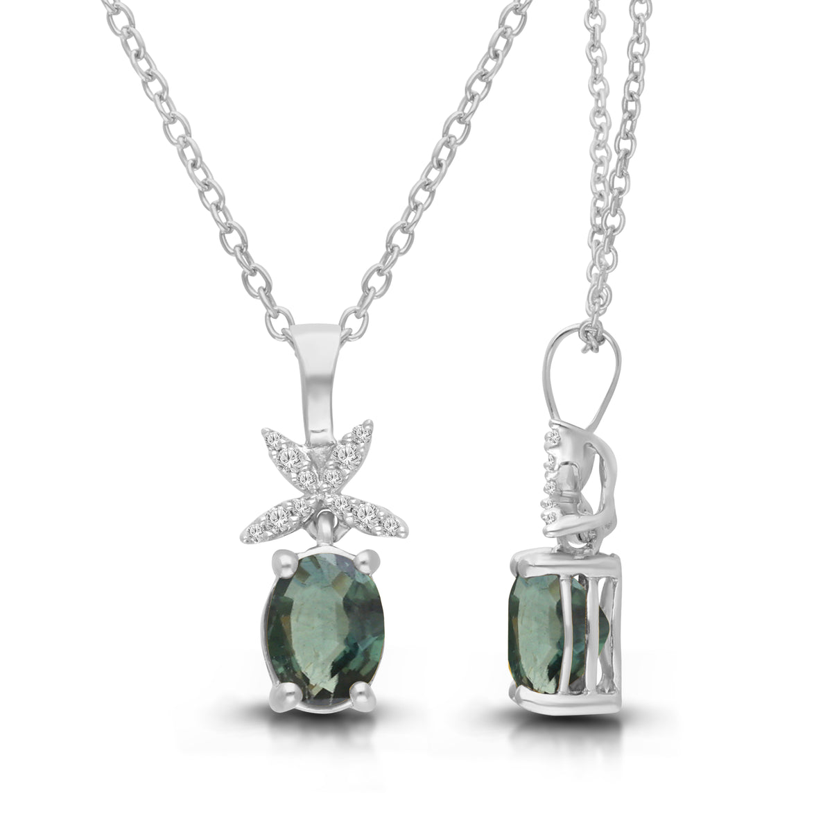 Green Goddess Dangle Necklace