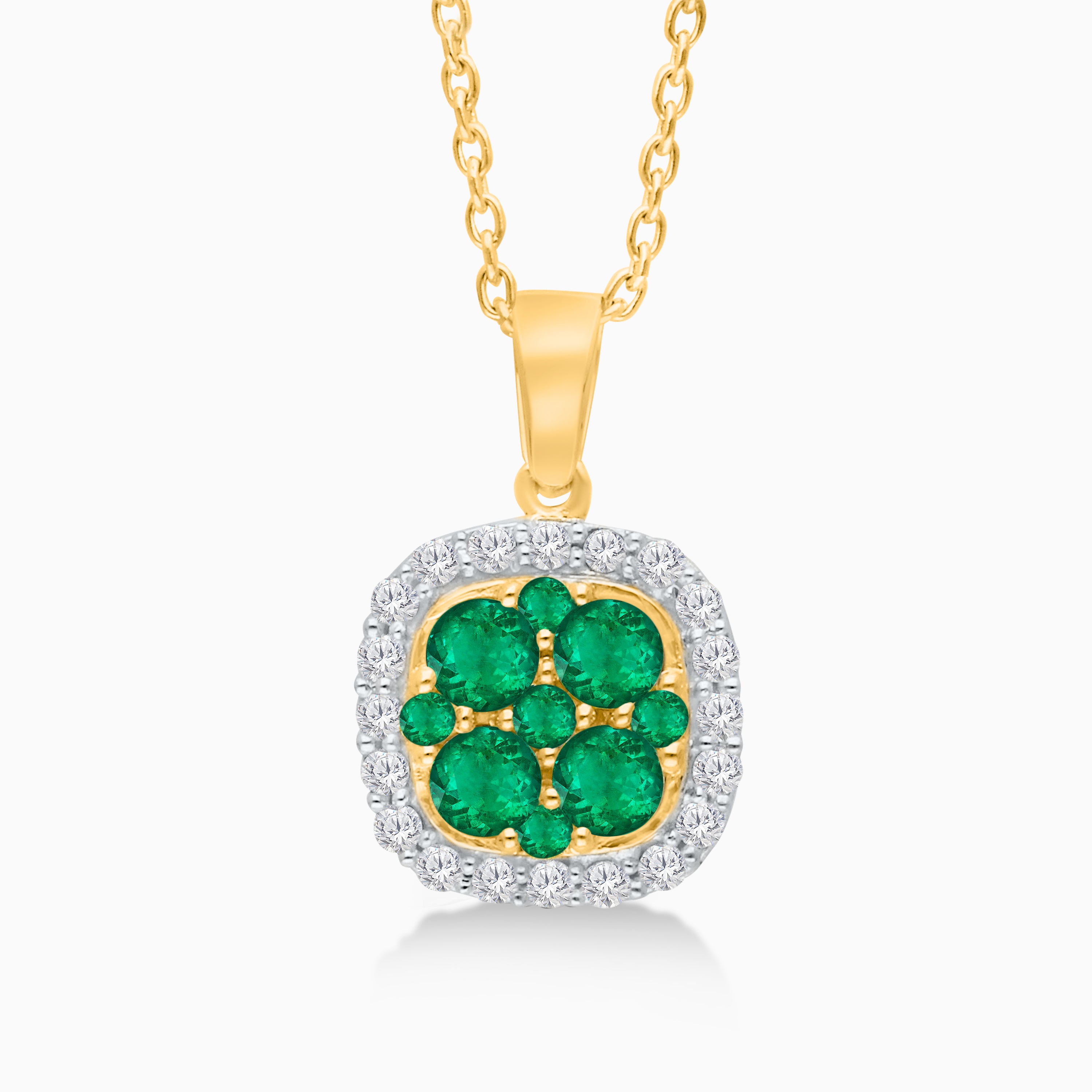 Cluster Gemstone & Diamond Necklace