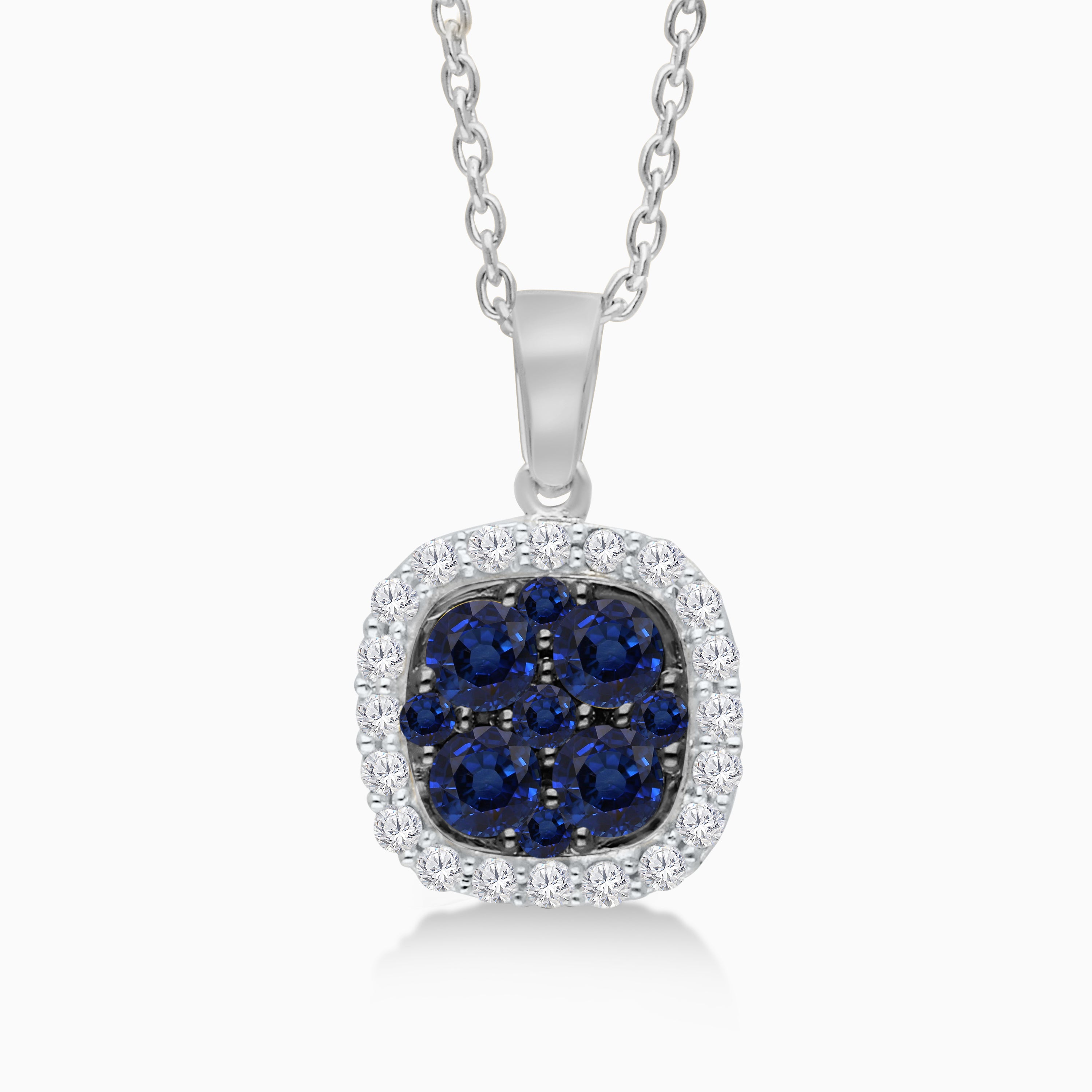 Cluster Gemstone & Diamond Necklace