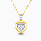 Heart Cut Mosaic Diamond Necklace