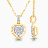Heart Cut Mosaic Diamond Necklace