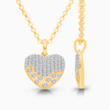 Bubble Diamond Heart Necklace