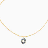Blue Topaz Wreath Pendant