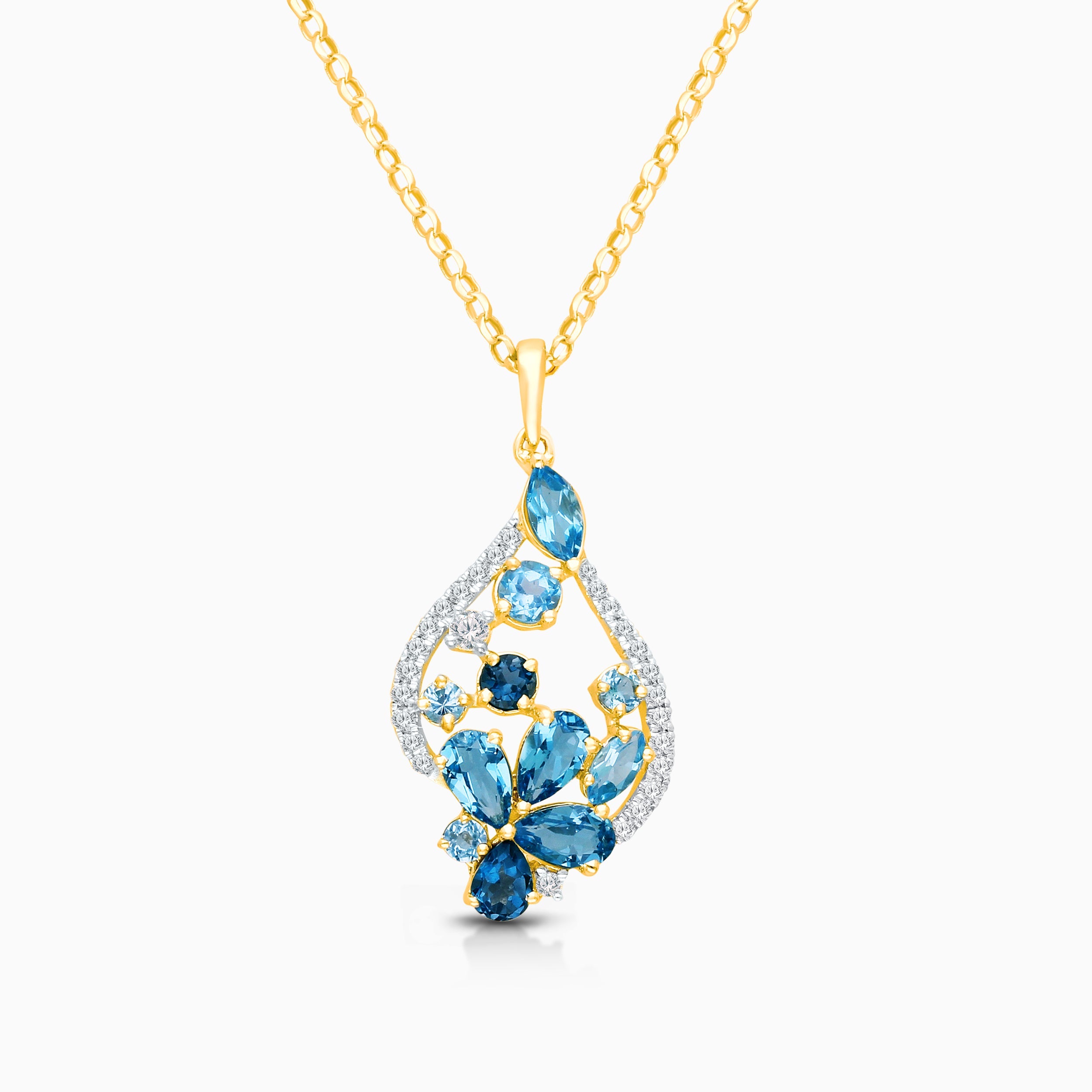 Into the Garden Blue Topaz Pendant
