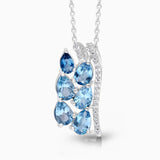 Waterfall Ombre Topaz Necklace BLUE TOPAZ