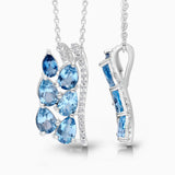 Waterfall Ombre Topaz Necklace BLUE TOPAZ