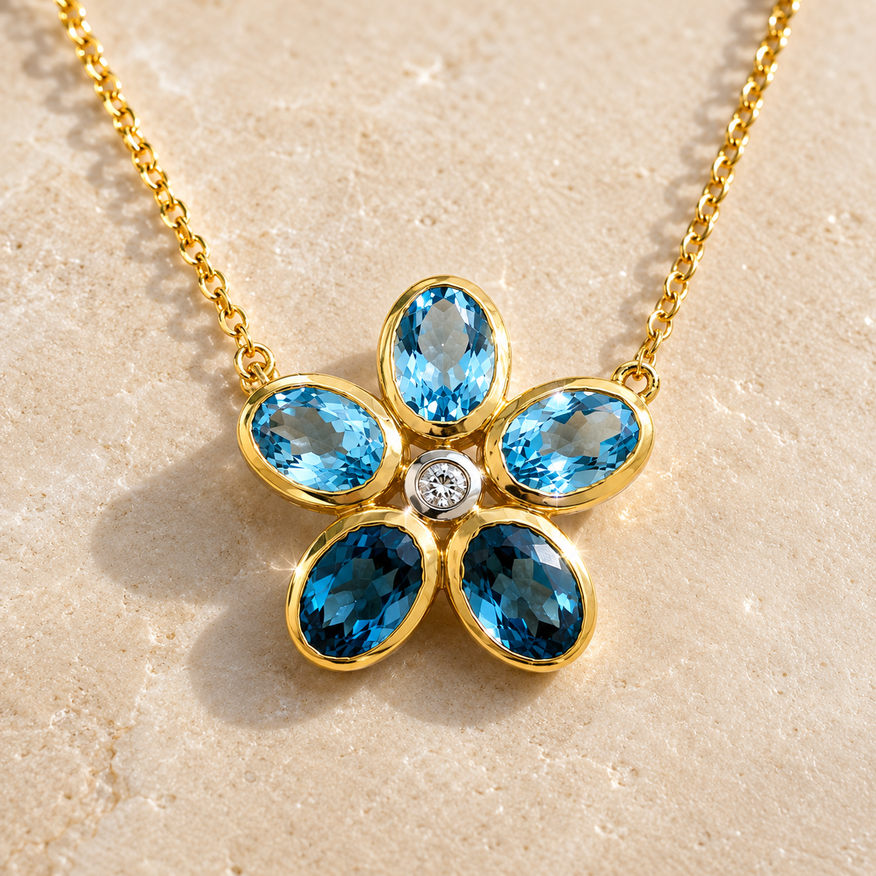Summer Orchid Topaz Necklace