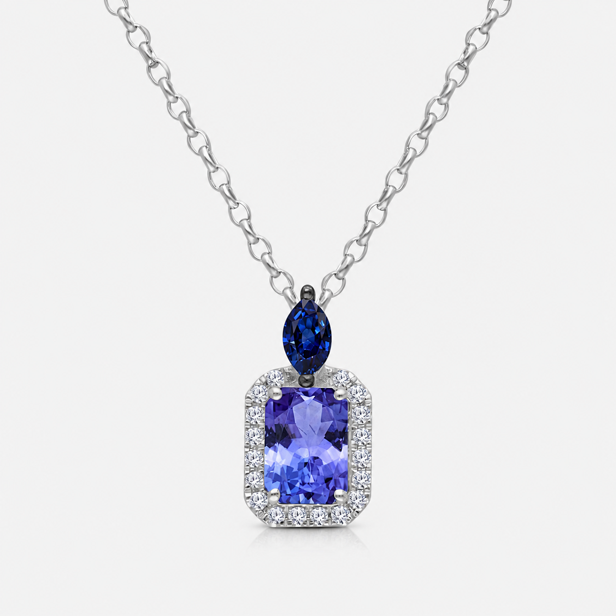 Buddy Blue Diamond Pendant Tanzanite